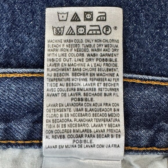 VTG Levis 517 Jeans Mens 42x32 Blue Boot Cut Slim Fit High Rise Dark Wash Denim - Picture 6 of 12